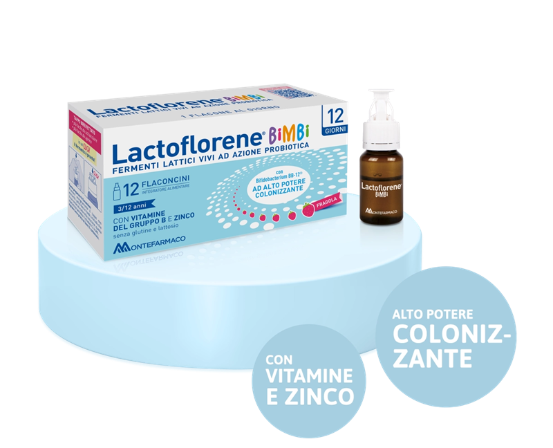 Lactoflorene Bimbi Fermenti Lattivi Vivi Azione Probiotica 7 flaconcini