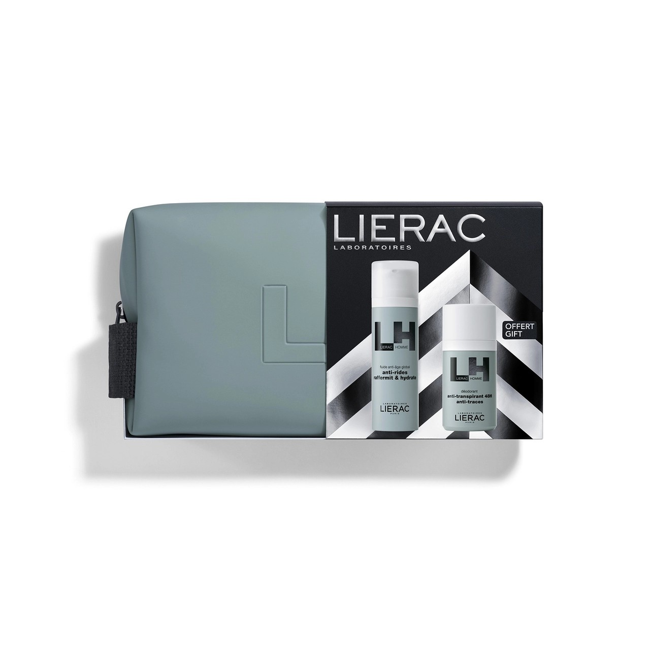 Lierac Set Natale Homme Fluido Anti Età Globale + Deodorante Edizione Limitata