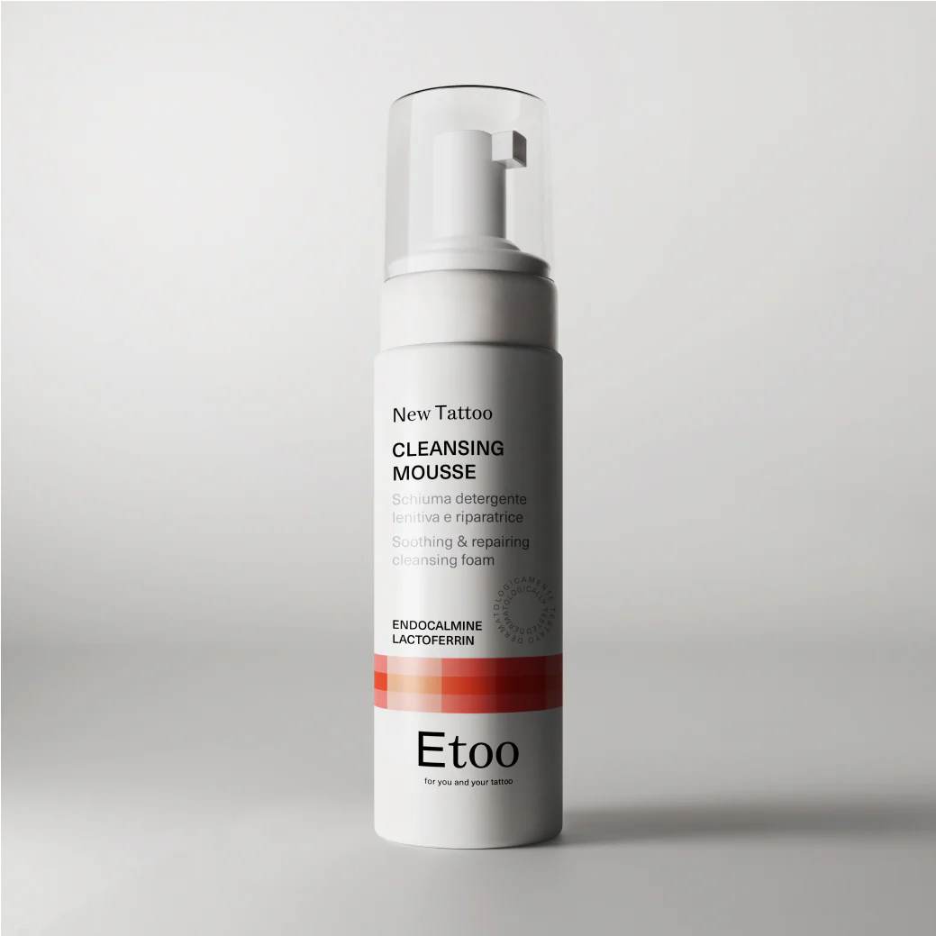 Etoo New Tattoo Cleansing Mousse Detergente Lenitiva e Riparatrice Viso 150 ml