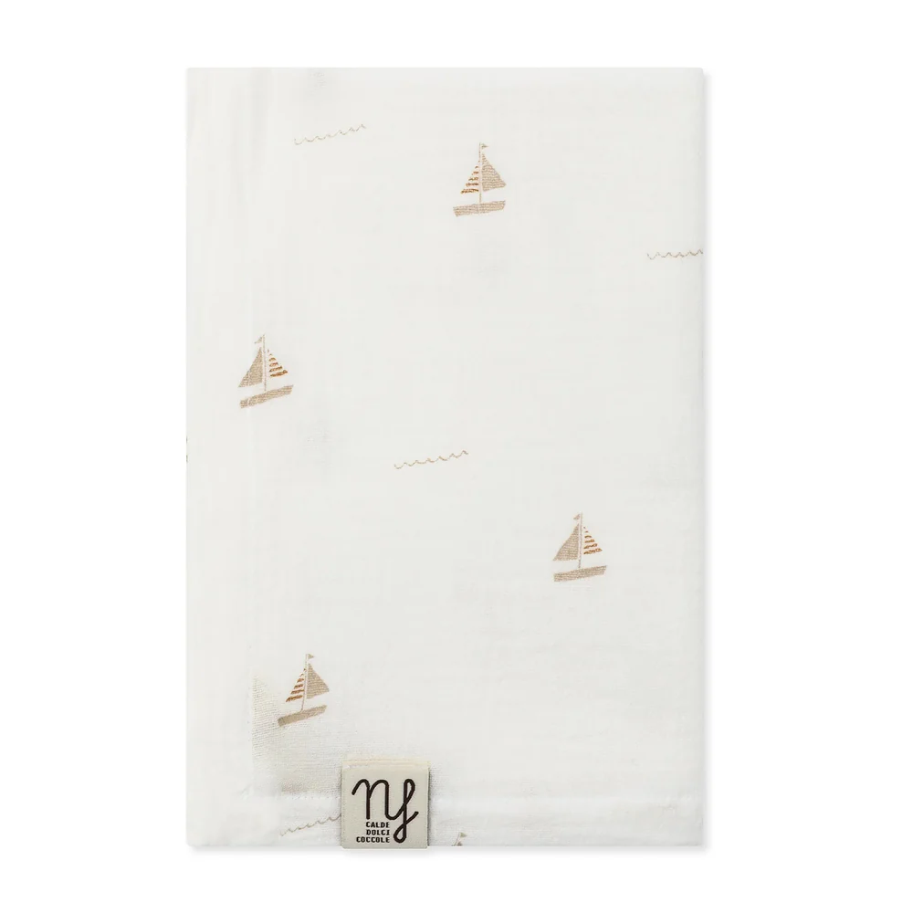 Nannafrufru Mussola Fantasia Barchette Garza 100% 1 pezzo