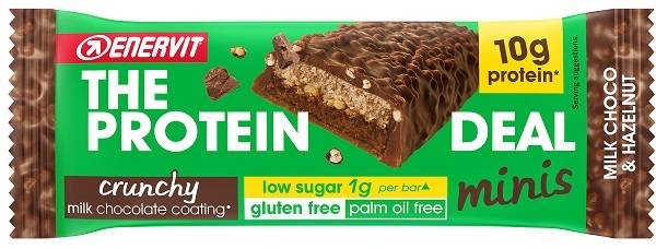 Enervit Protein Deal Bar Barretta Proteica A basso Contenuto di Zuccheri Gusto Nocciola 33 g