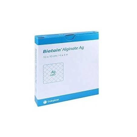 Coloplast Biatain Alginate AG Medicazioni per Lesioni Infette 10X10cm 1pezzo