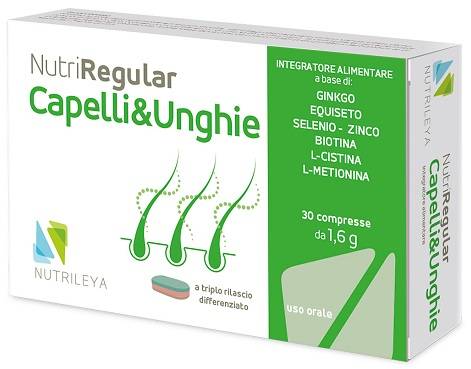 Nutrileya Nutriregular Capelli & Unghie Integratore per il Benessere di Capelli e Unghie 30 compresse