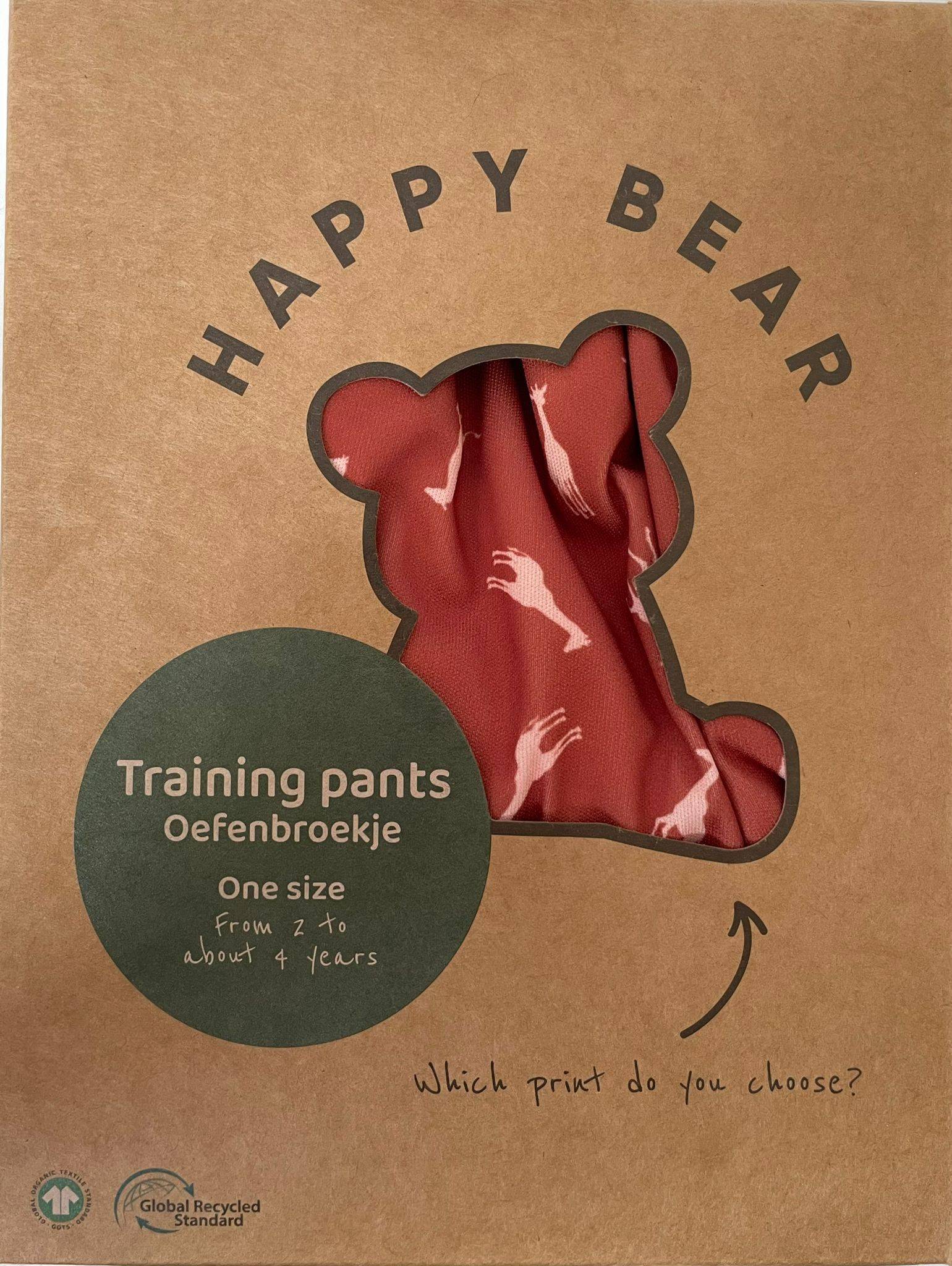 Tatanatura Happy Bear Mutandine Trainer Fantasia Giraffa Rosa per Bambini dai 2 ai 4 anni