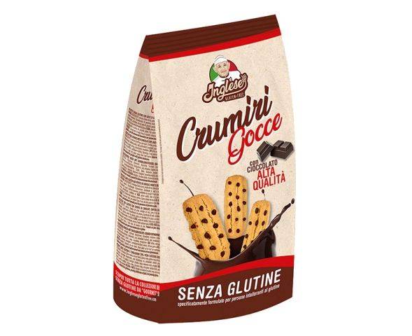 Inglese Crumiri Gocce con Cioccolato Biscotti senza glutine 300 g