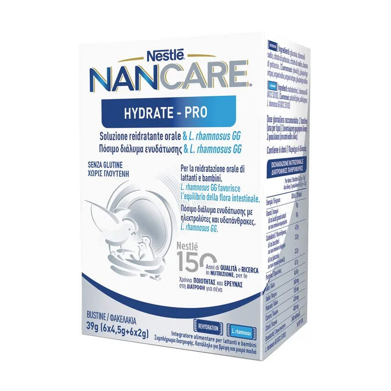 Nestlè Nancare Hydrate - Pro Integratore per Bambini e Neonati 6 + 6 bustine