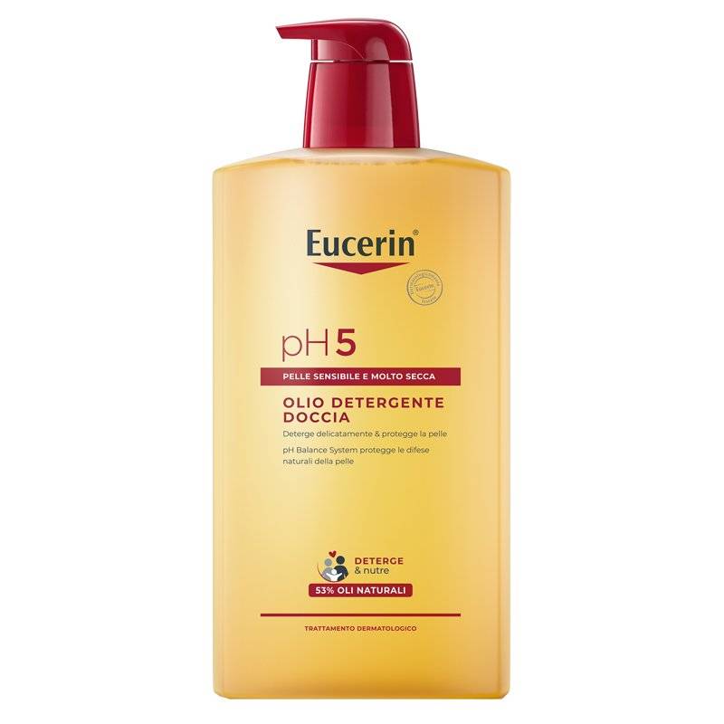 Eucerin PH5 Olio Detergente Doccia per Pelle Secca e Sensibile 1L