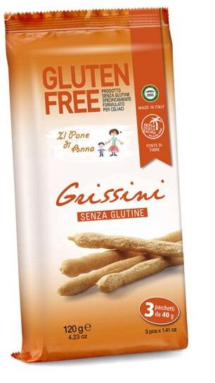 Pane Anna Grissini Senza Glutine e Senza Lattosio 3 Pezzi 40 G