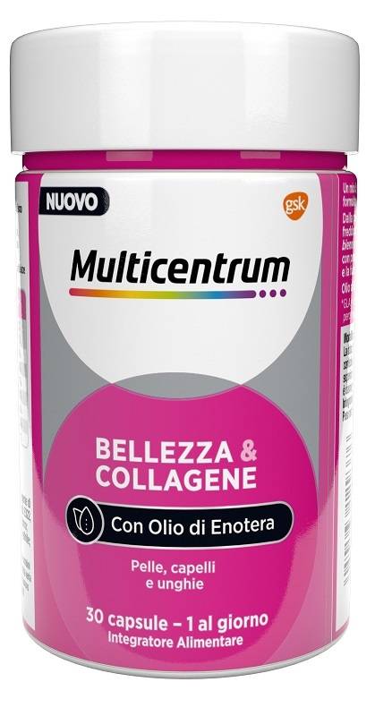 Multicentrum Bellezza & Collagene Integratore per Capelli Pelle e Unghie 30 capsule
