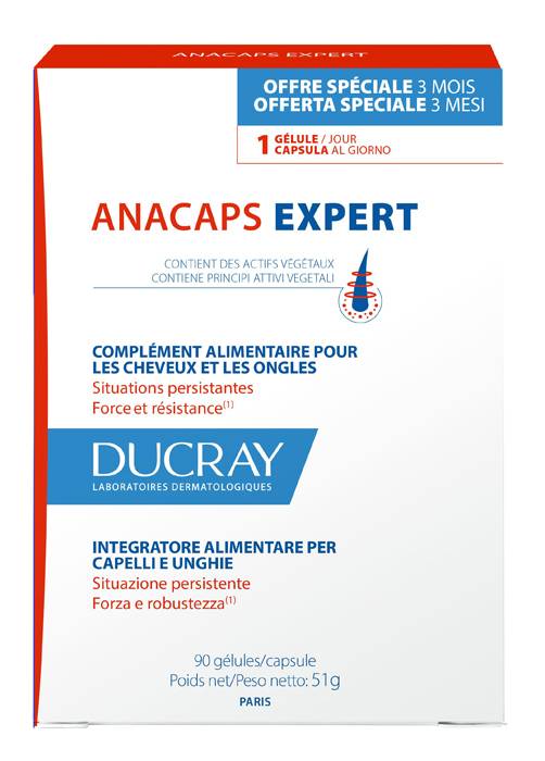 Ducray Anacaps Expert Integratore per Capelli e Unghie 90 capsule