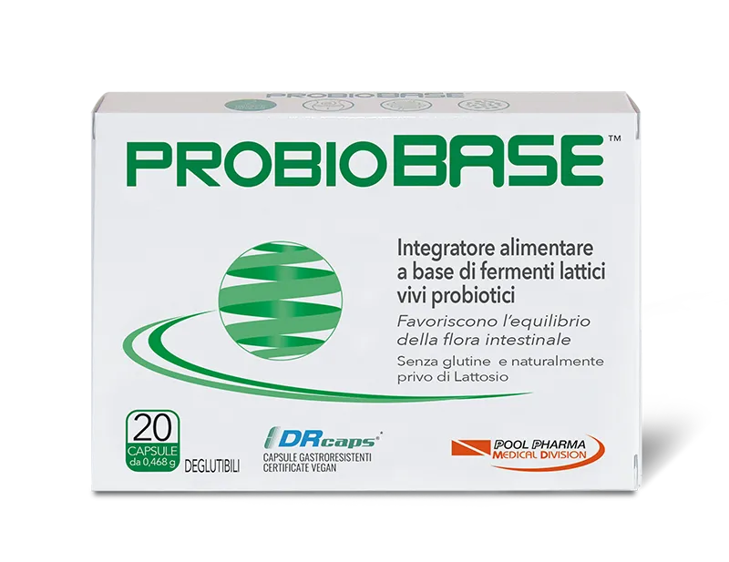 Pool Pharma Probiobase Integratore di Fermenti Lattici 20 capsule