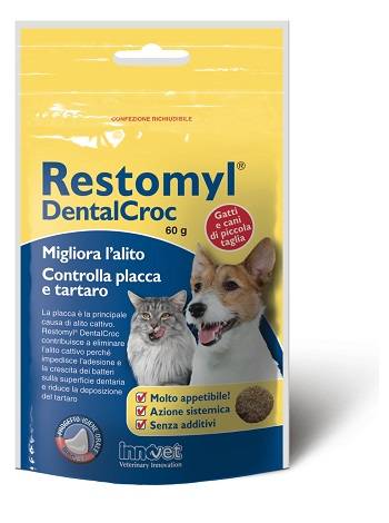 Restomyl DentalCroc Integratore Prevenzione Tartaro Cani Piccola Taglia Busta 60 grammi