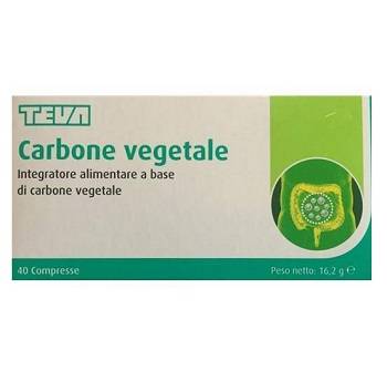 CARBONE VEGETALE TEVA 40 COMPRESSE 16,2 G