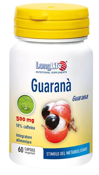 Longlife Guarana' Integratore Contro Stanchezza Fisica e Mentale 60 Capsule Vegetali