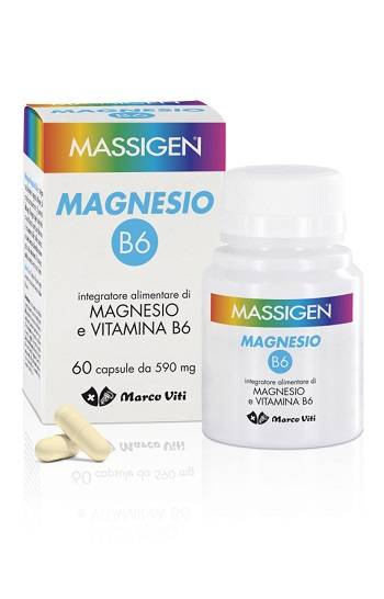 Massigen Magnesio B6 Integratore per il sistema nervoso 60 capsule