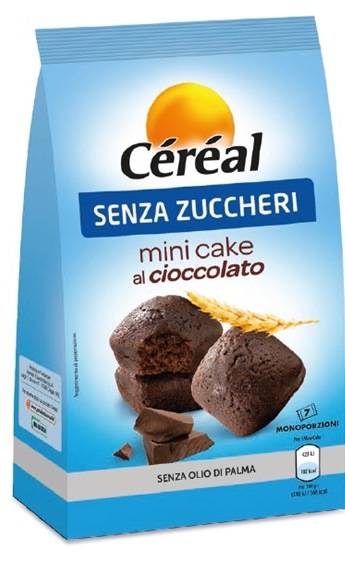 CEREAL MINI CAKE CIOCCOLATO SENZA ZUCCHERO 7 PEZZI 196 G
