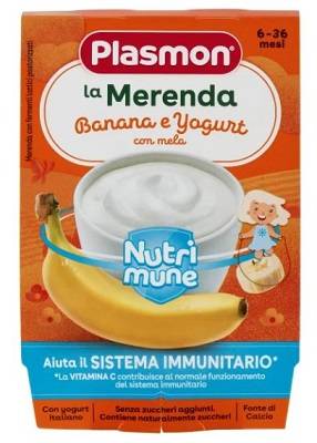 Plasmon La Merenda dei Bambini Banana e Yogurt 2x120 grammi