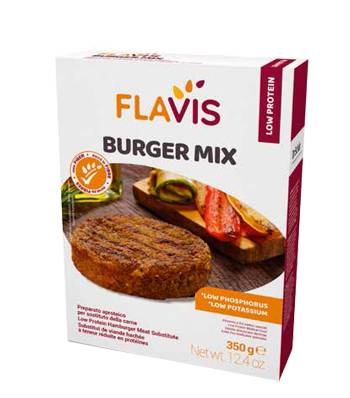 Flavis Burger Mix Preparato Aproteico per Sostituto Della Carne 350 g