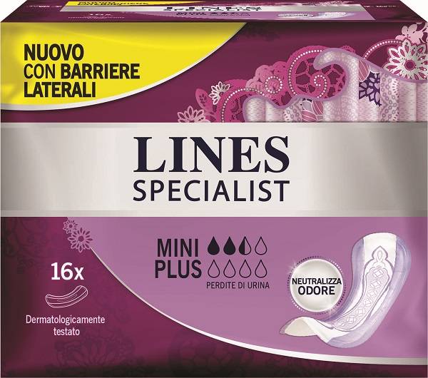 LINES SPECIALIST PANNOLONE MINI PLUS FARMA 16 PEZZI