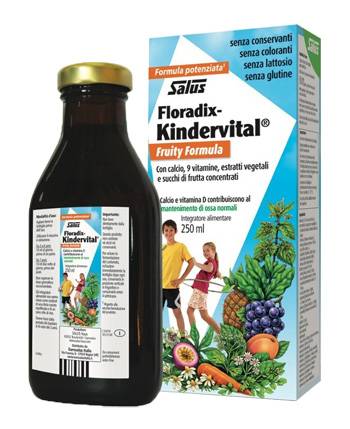 Salus Floradix Kindervital Fruity Integratore di Vitamine e Minerali per Bambini 250 ml
