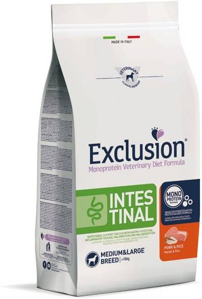 Exclusion Monoprotein Veterinary Diet Formula Pork and Rice All Breed 2Kg Secco