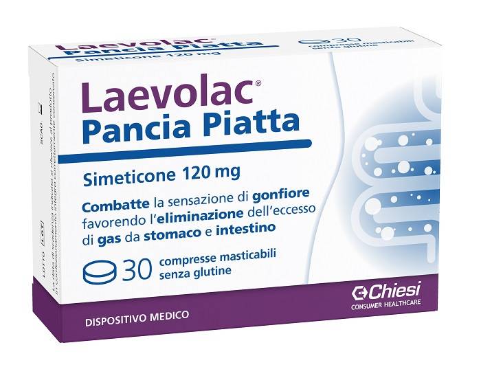 Laevolac Pancia Piatta Integratore contro il Gonfiore Addominale 30 compresse