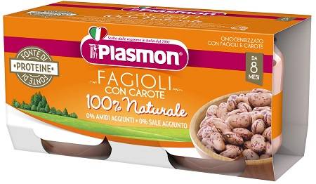 Plasmon Omogeneizzato Fagioli con Carote 2x80 g