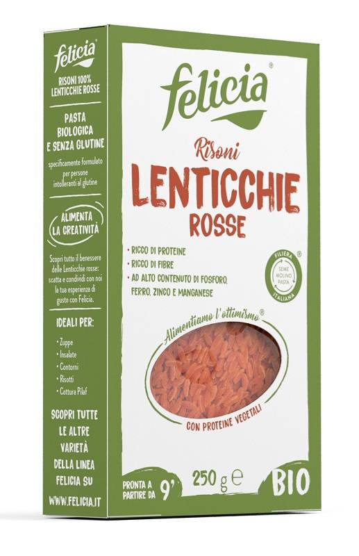 Feliacia Bio Risoni alle Lenticchie Rosse Senza Glutine 250 g