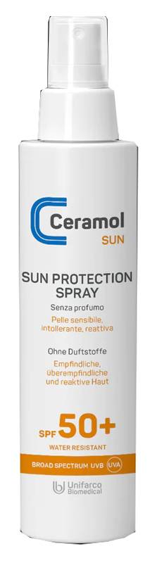 Ceramol Sun Protection Spray Solare SPF50+ per Adulti e Bambini 150 ml