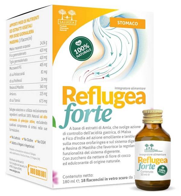 Salugea Reflugea Forte Integratore Antiacidità18 flaconcini