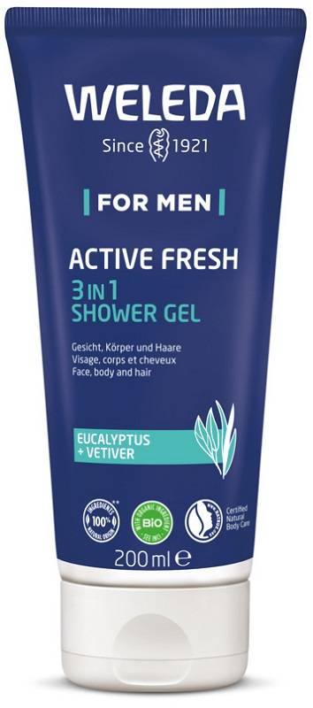 Weleda For Men Active Fresh Doccia 3 in 1 Shower Gel 200 ml