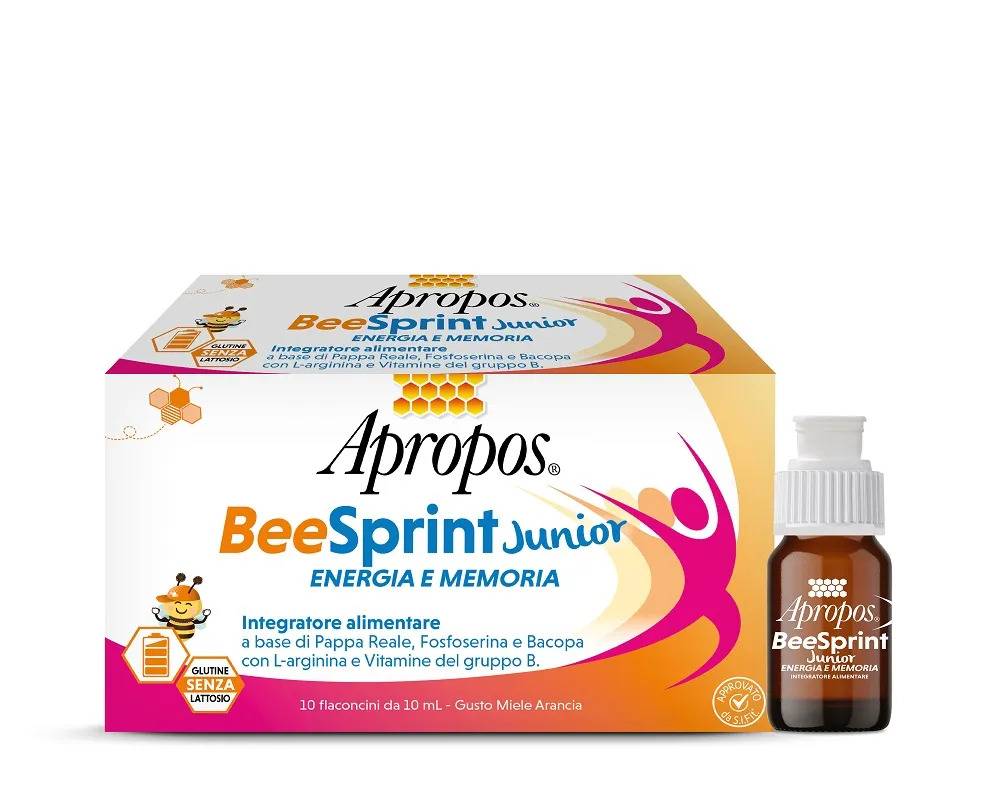 Apropos Bee Sprint Junior Integratore per energia e memoria 10 Flaconcini x 10 ml