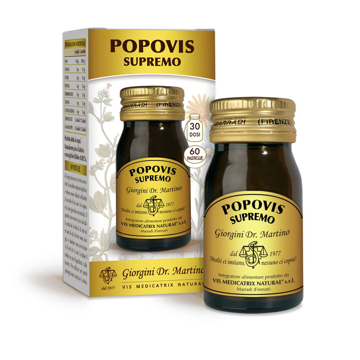 Dr Giorgini Popovis Supremo Integratore per il Benessere Intestinale 60 pastiglie