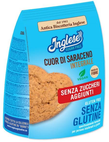 Inglese Cuor di Saraceno Biscotti integrali senza zuccheri aggiunti 200 g