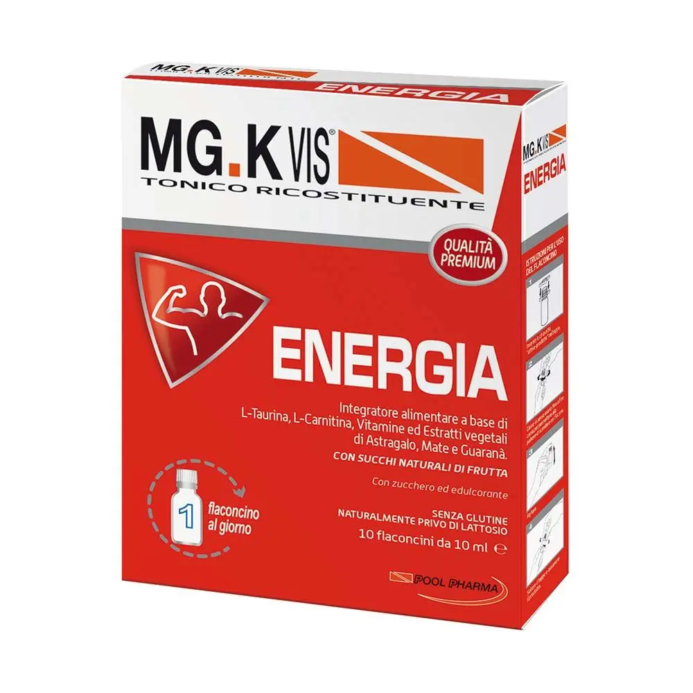 MGK Vis Energia Integratore Tonico Ricostituente 10 flaconcini da 10 ml