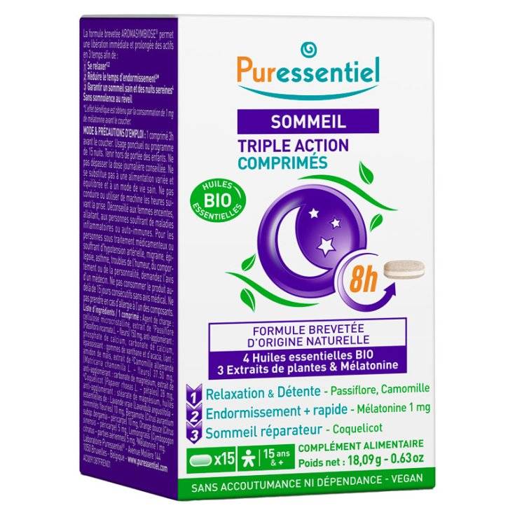 Puressentiel Sonno Compresse Tripla Azione Integratore per il sonno 15 compresse