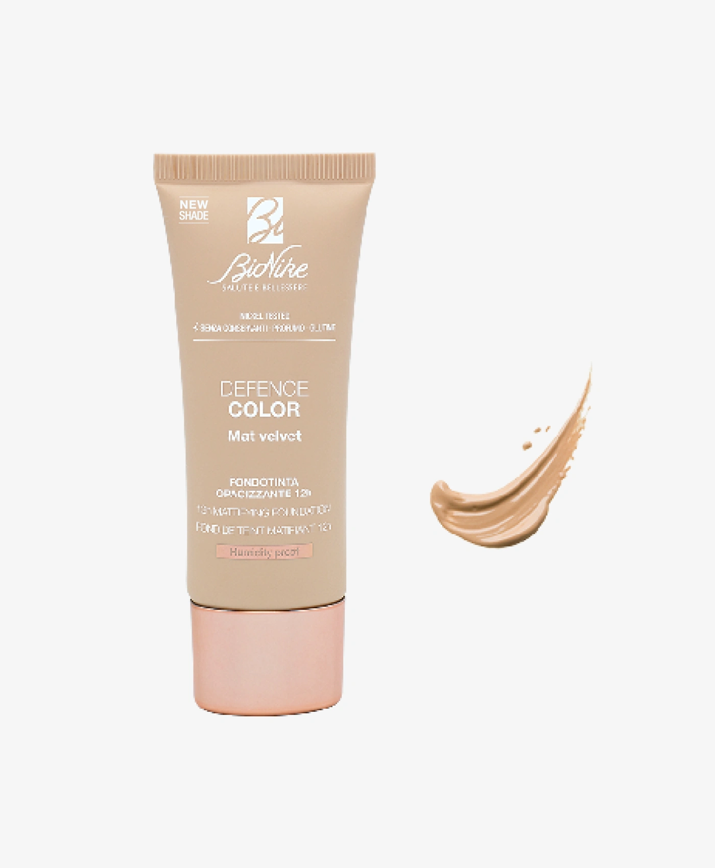 BioNike Defence Color Mat Velvet Fondotinta Opacizzante N403 Vrai Sable 30 ml Nuova Formula