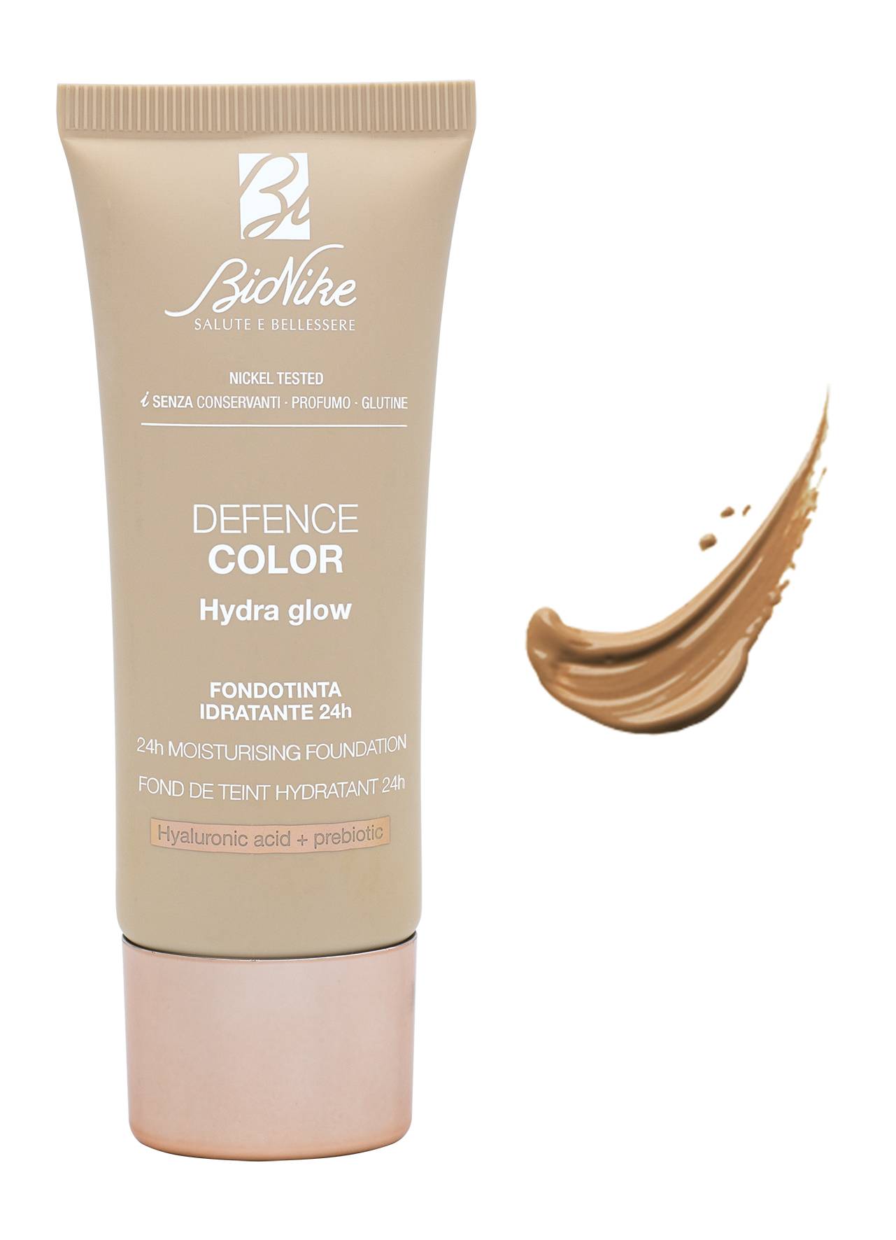 BioNike Defence Color Hydra Glow Fondotinta Idratante N106 Cannelle 30 ml Nuova Formula