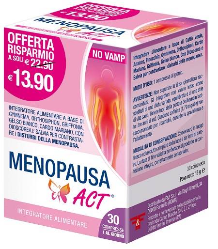 Linea Act Menopausa Act Integratore per i Disturbi della Menopausa 30 compresse