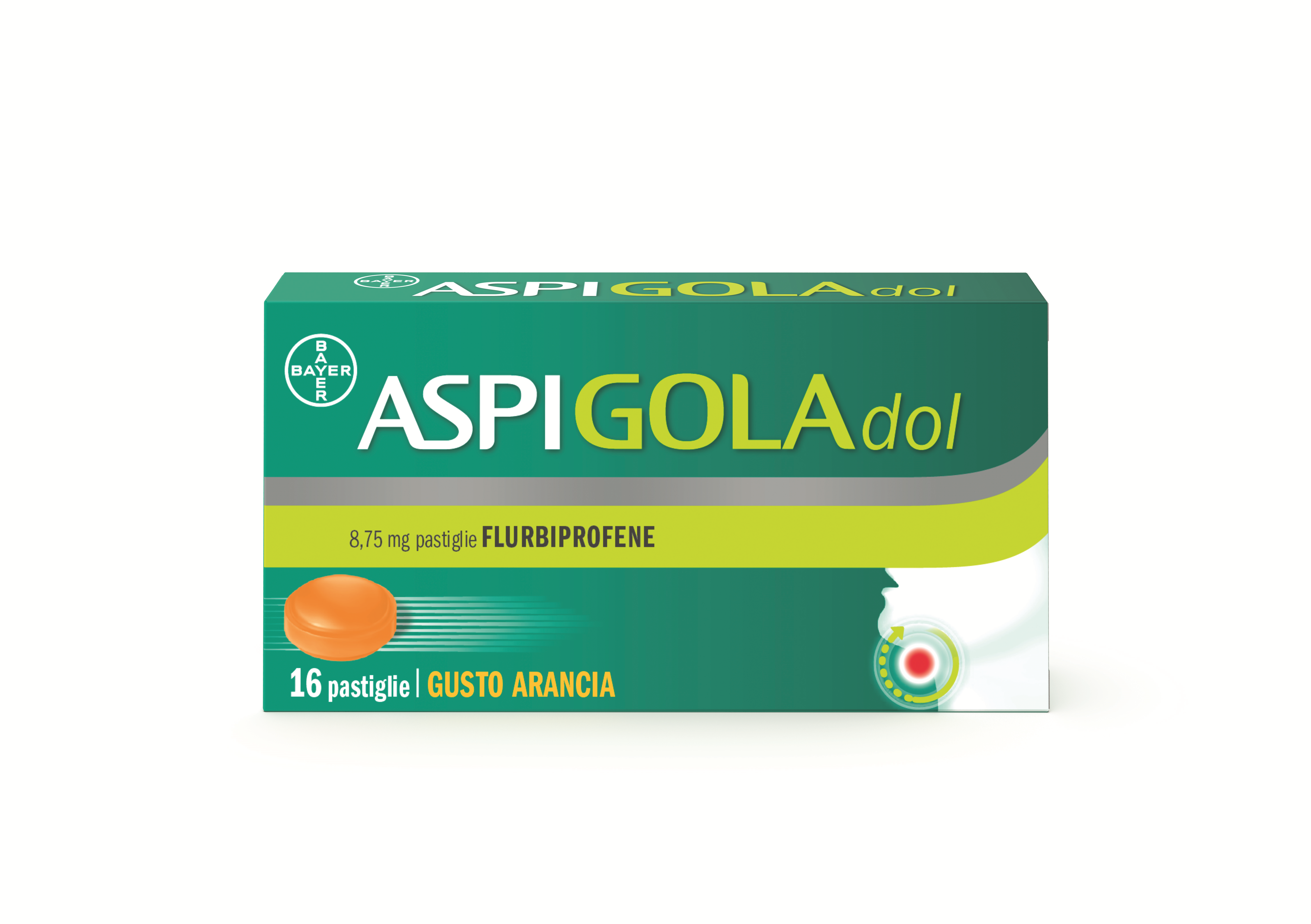 Aspigoladol 8,75 mg Antinfiammatorio gusto arancia 16 pastiglie