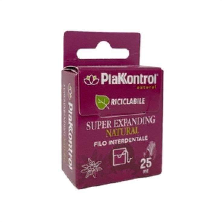 Plakkontrol Super Expanding Natural Filo interdentale 25 metri