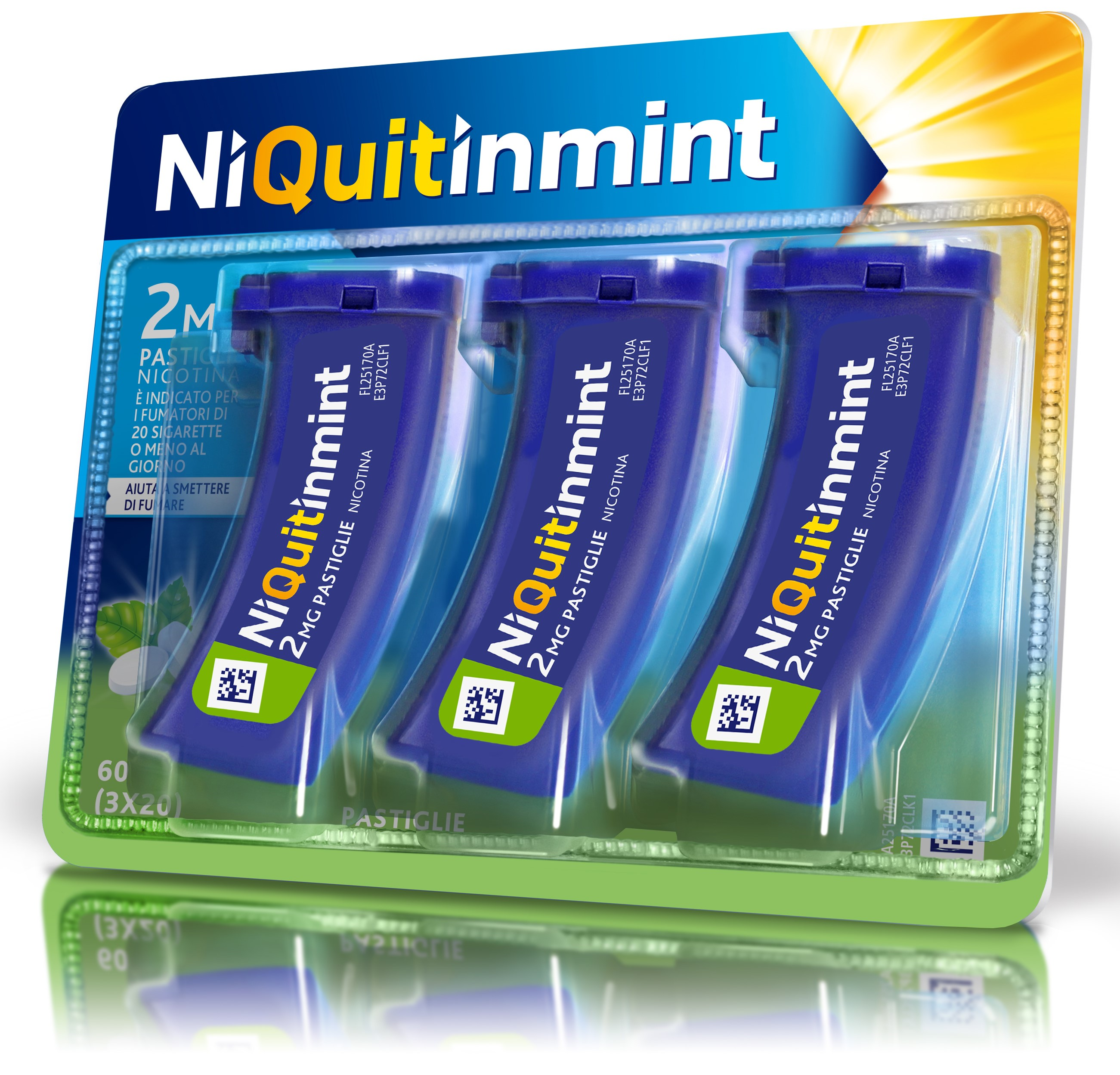 NIQUITINMINT*3x20 pastiglie 2 mg flaconi