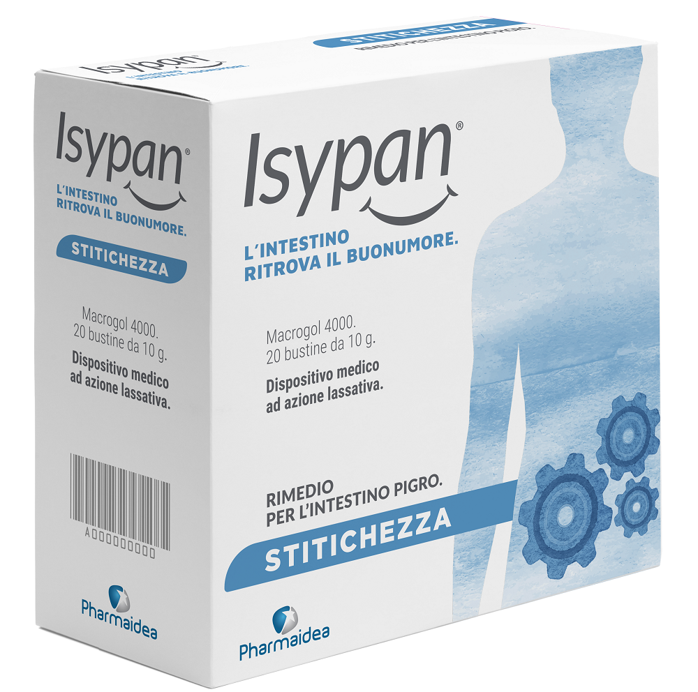 Isypan Stitichezza Macrogol 4000 Integratore contro stitichezza 20 Bustine da 10 g