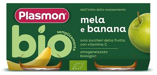 Plasmon Bio Banana Mela Omogeneizzato 2 vasetti x 80 g