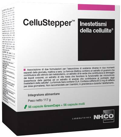 NHCO Cellustepper per inestetismi della cellulite 56 capsule greencaps + 56 capsule molli