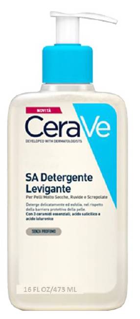 CeraVe SA Detergente Levigante per Pelle Secca e Screpolata 473 ml
