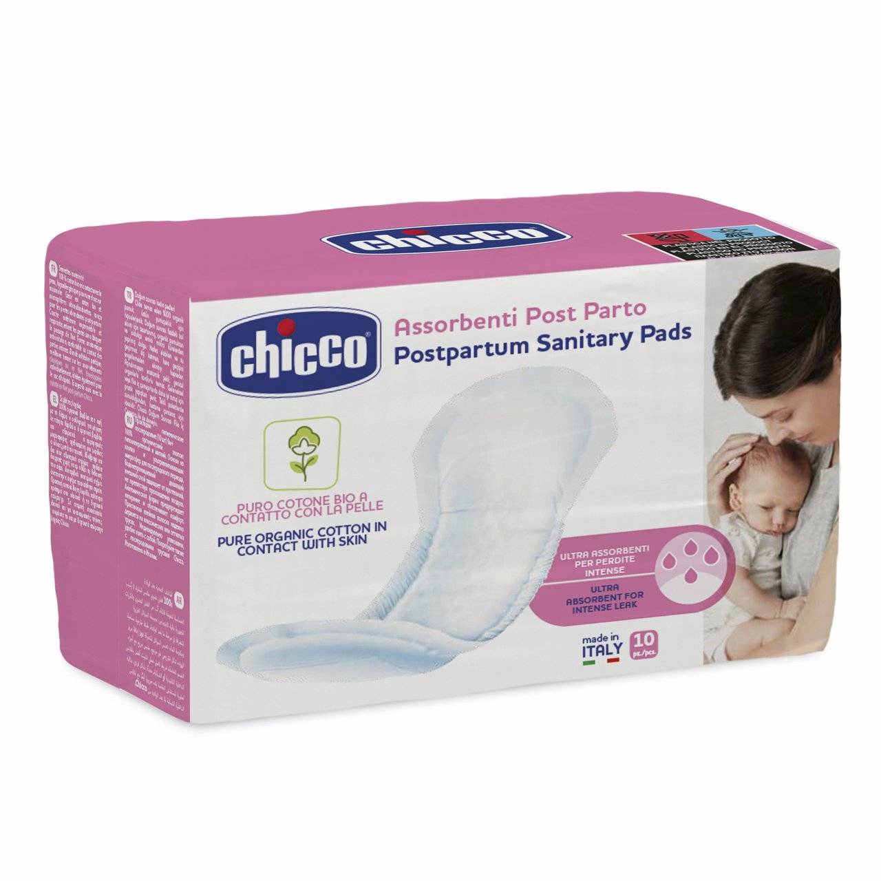 Chicco Assorbenti Postparto Bio in Cotone 10 pezzi