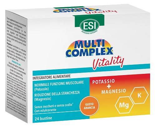Esi Multicomplex Vitality Integratore di Magnesio e Potassio 24 bustine