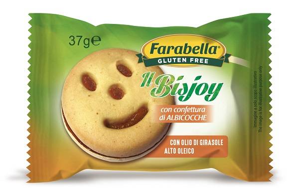 Farabella Bisjoy Biscotti all'Albicocca Senza Glutine 37 g