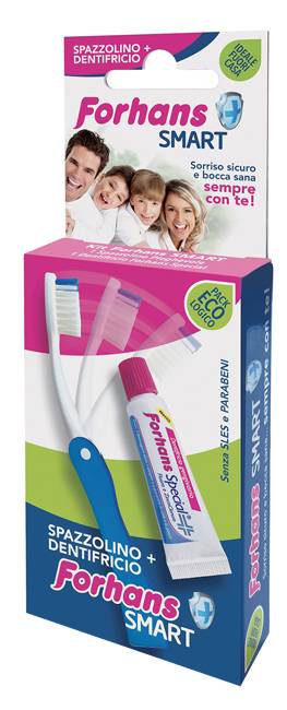 Forhans Smart Kit Igiene Orale Spazzolino Pieghevole + Dentifricio 12 ml